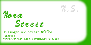 nora streit business card